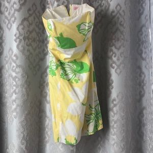Lily pulitzer strapless dress